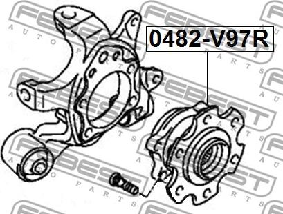 Febest 0482-V97R - Mozzo ruota autozon.pro