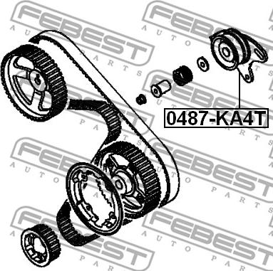 Febest 0487-KA4T - Rullo tenditore, Cinghia dentata autozon.pro