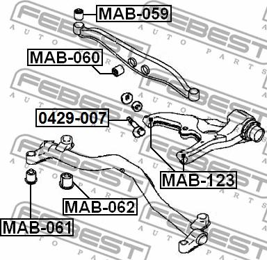 Febest MAB-123 - Supporto, Braccio oscillante autozon.pro