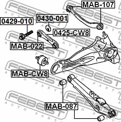 Febest 0429-010 - Bullone correzione campanatura autozon.pro