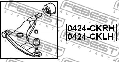 Febest 0424-CKRH - Braccio oscillante, Sospensione ruota autozon.pro