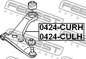 Febest 0424-CULH - Braccio oscillante, Sospensione ruota autozon.pro