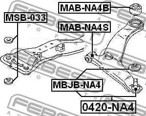 Febest MAB-NA4S - Supporto, Braccio oscillante autozon.pro