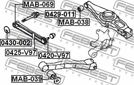 Febest 0420-V97 - Giunto di supporto / guida autozon.pro