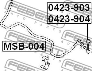 Febest 0423-903 - Asta / Puntone, Stabilizzatore autozon.pro