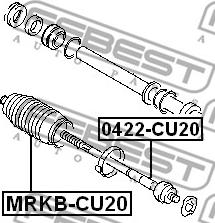 Febest 0422-CU20 - Giunto assiale, Asta trasversale autozon.pro