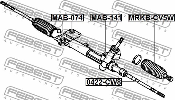 Febest MRKB-CV5W - Soffietto, Sterzo autozon.pro