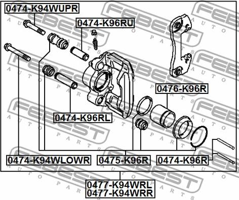 Febest 0477-K94WRR - Pinza freno autozon.pro