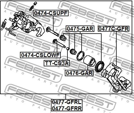 Febest 0477-GFRL - Pinza freno autozon.pro