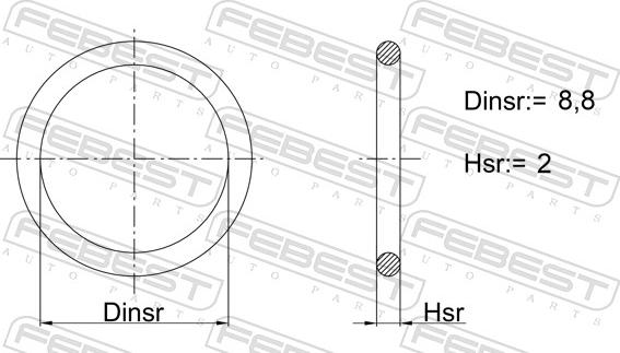 Febest 05400-002 - Guarnizione, Bulloni copritestata autozon.pro