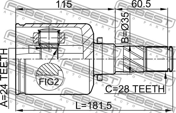 Febest 0511-MZ5ATLH - Kit giunti, Semiasse autozon.pro