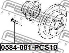 Febest 0584-001-PCS10 - Bullone ruota autozon.pro