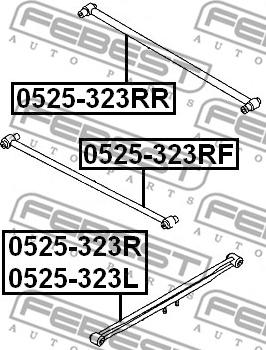 Febest 0525-323L - Braccio oscillante, Sospensione ruota autozon.pro