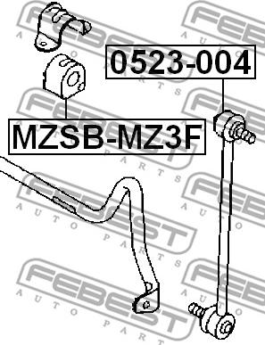 Febest 0523-004 - Asta / Puntone, Stabilizzatore autozon.pro