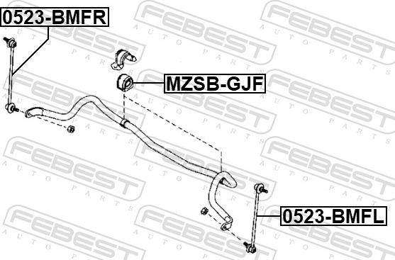 Febest 0523-BMFR - Asta / Puntone, Stabilizzatore autozon.pro