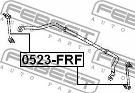 Febest 0523-FRF - Asta / Puntone, Stabilizzatore autozon.pro