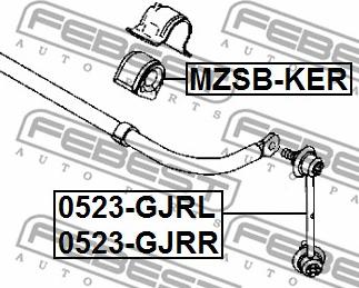 Febest 0523-GJRL - Asta / Puntone, Stabilizzatore autozon.pro