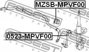 Febest 0523-MPVF00 - Asta / Puntone, Stabilizzatore autozon.pro