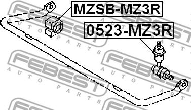 Febest 0523-MZ3R - Asta / Puntone, Stabilizzatore autozon.pro