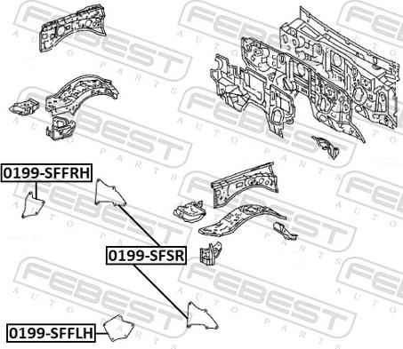 Febest 0199-SFFRH - Copertura, Passaruota autozon.pro