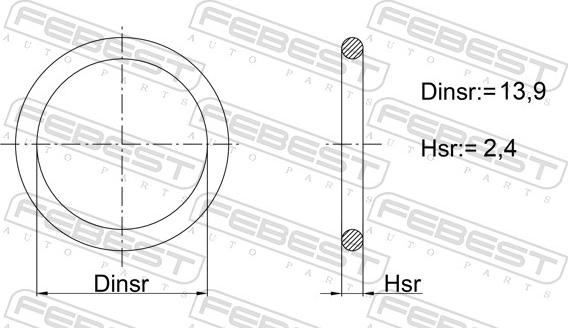 Febest 01400-004 - Guarnizione, Valvola mantenimento pressione olio autozon.pro