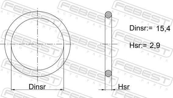 Febest 01400-006 - Guarnizione, Filtro carburante autozon.pro