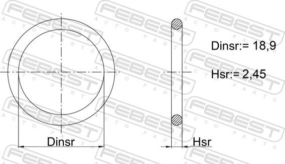 Febest 01400-003 - Guarnizione, Coperchio carter (Monoblocco) autozon.pro