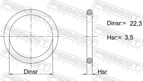 Febest 01400-007 - Anello tenuta, Tendicatena di distribuzione autozon.pro