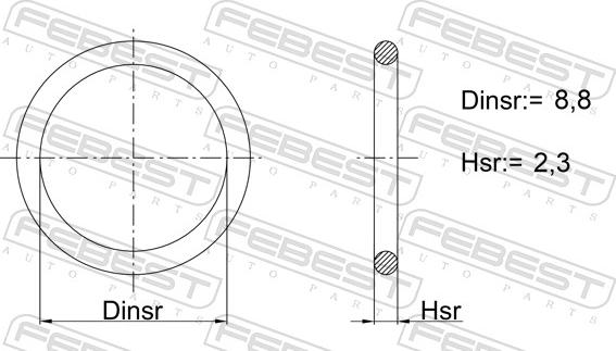 Febest 01400-012 - Guarnizione, Sensore livello carburante autozon.pro