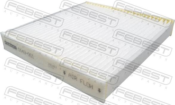 Febest 0143-001 - Filtro, Aria abitacolo autozon.pro