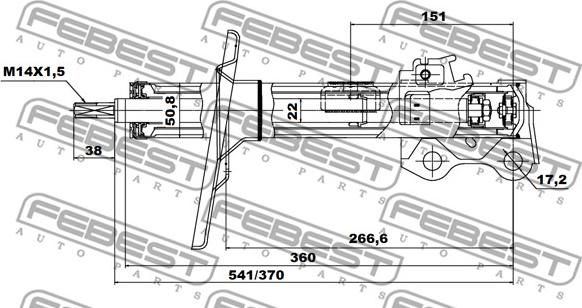 Febest 01660968FR - Ammortizzatore autozon.pro