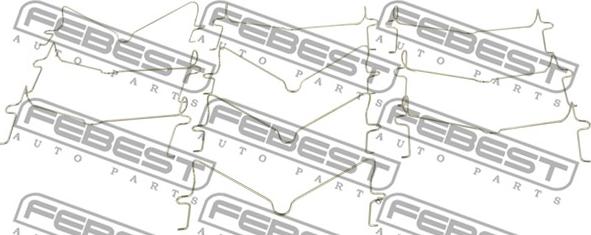 Febest 0103-003-PCS10 - Molla, Pastiglia freno autozon.pro