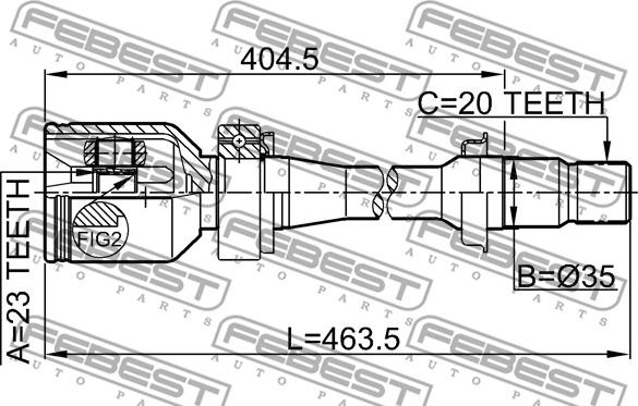 Febest 0111-SXM10RH - Kit giunti, Semiasse autozon.pro