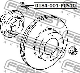 Febest 0184-001-PCS10 - Bullone ruota autozon.pro