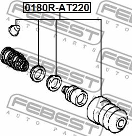 Febest 0180R-AT220 - Kit riparazione, Cilindro secondario frizione autozon.pro