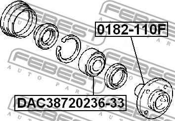 Febest 0182-110F - Mozzo ruota autozon.pro