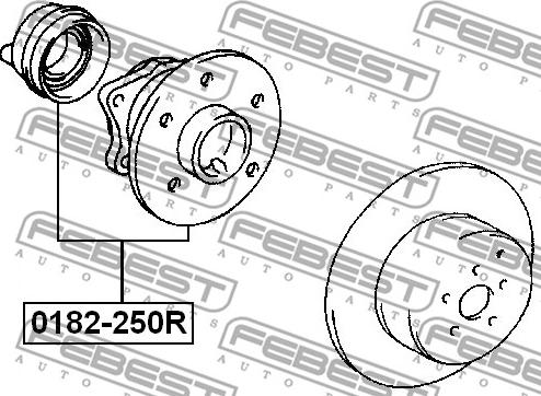 Febest 0182-250R - Mozzo ruota autozon.pro