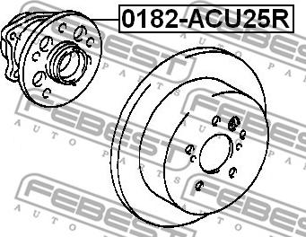 Febest 0182-ACU25R - Mozzo ruota autozon.pro