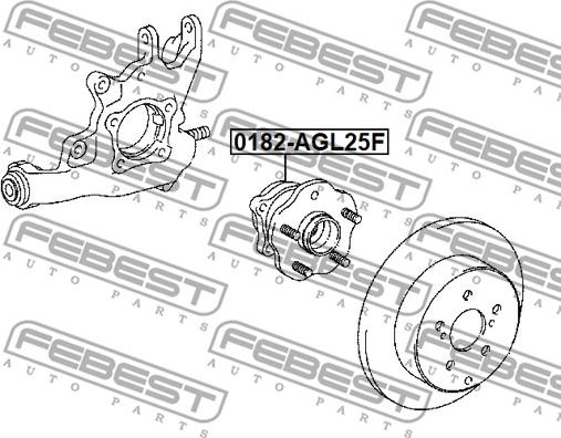 Febest 0182-AGL25F - Mozzo ruota autozon.pro