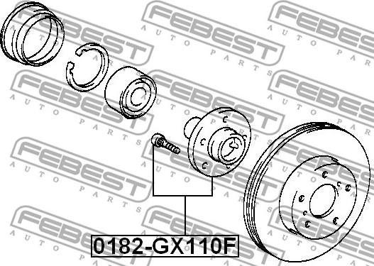 Febest 0182-GX110F - Mozzo ruota autozon.pro