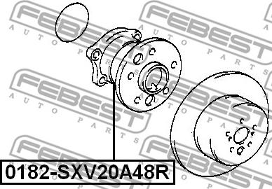 Febest 0182-SXV20A48R - Mozzo ruota autozon.pro