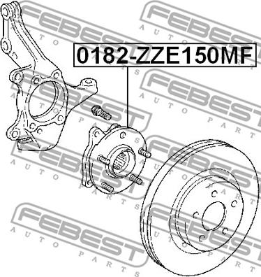 Febest 0182-ZZE150MF - Mozzo ruota autozon.pro