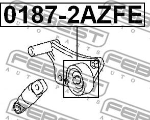 Febest 0187-2AZFE - Galoppino / Guidacinghia, Cinghia Poly-V autozon.pro