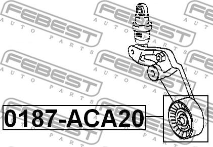 Febest 0187-ACA20 - Galoppino / Guidacinghia, Cinghia Poly-V autozon.pro