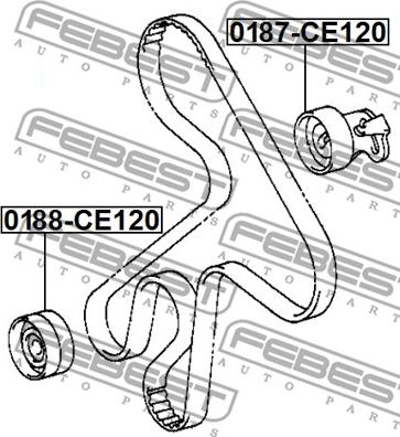 Febest 0187-CE120 - Rullo tenditore, Cinghia dentata autozon.pro