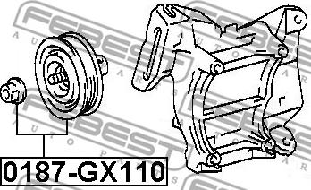 Febest 0187-GX110 - Galoppino / Guidacinghia, Cinghia Poly-V autozon.pro