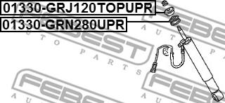 Febest 01330-GRN280UPR - Distanziale a tubo, Ammortizzatore autozon.pro