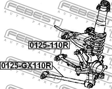 Febest 0125-GX110R - Braccio oscillante, Sospensione ruota autozon.pro