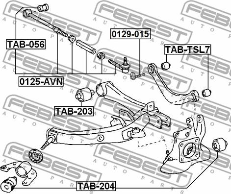 Febest TAB-TSL7 - Supporto, Braccio oscillante autozon.pro