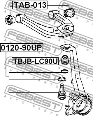 Febest 0120-90UP - Giunto di supporto / guida autozon.pro